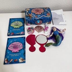 Barron's Little Box of Mermaid Treasures Treasure Chest Books Mermaid Doll Shell